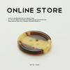 Four-Eyed Stick Flower Brown Button Shirt Jacket Resin Jewelry Accessories Knitted Cardigan Coat Buttons