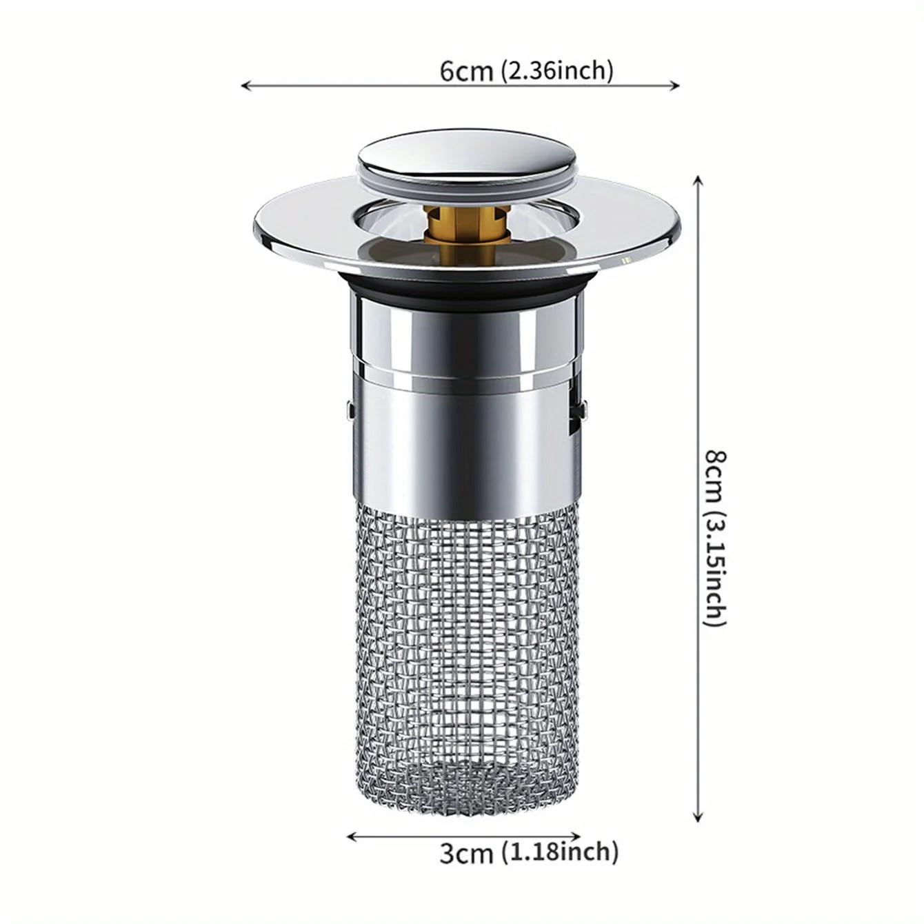 

Сливной фильтр для пола из нержавеющей стали, пробка для умывальника, анти-запах, всплывающее отверстие, пробка для раковины, ловушка для волос, сито для раковины для душа