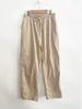 2023 Women's Cotton and Linen Casual Elastic Pocket Pants