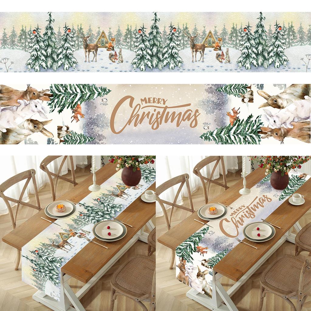 2025 Christmas Table Runner Merry Christmas Decorations For Home Tablecloth Navidad Noel Kerst Xmas Gifts New Year 2025 Natal