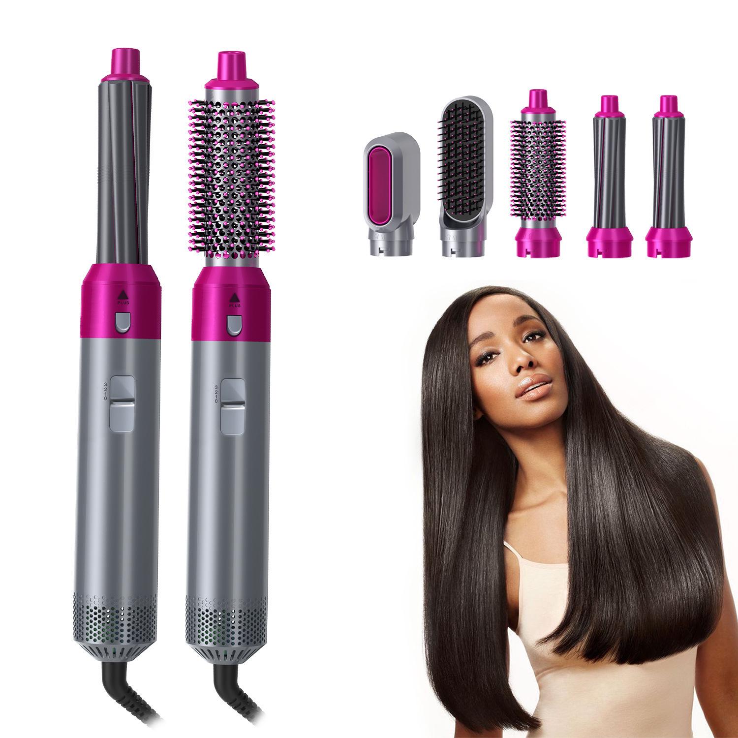 

Five-in-One Hot Air Styler: Automatic Curling Iron & Hair Dryer Comb EU Plug