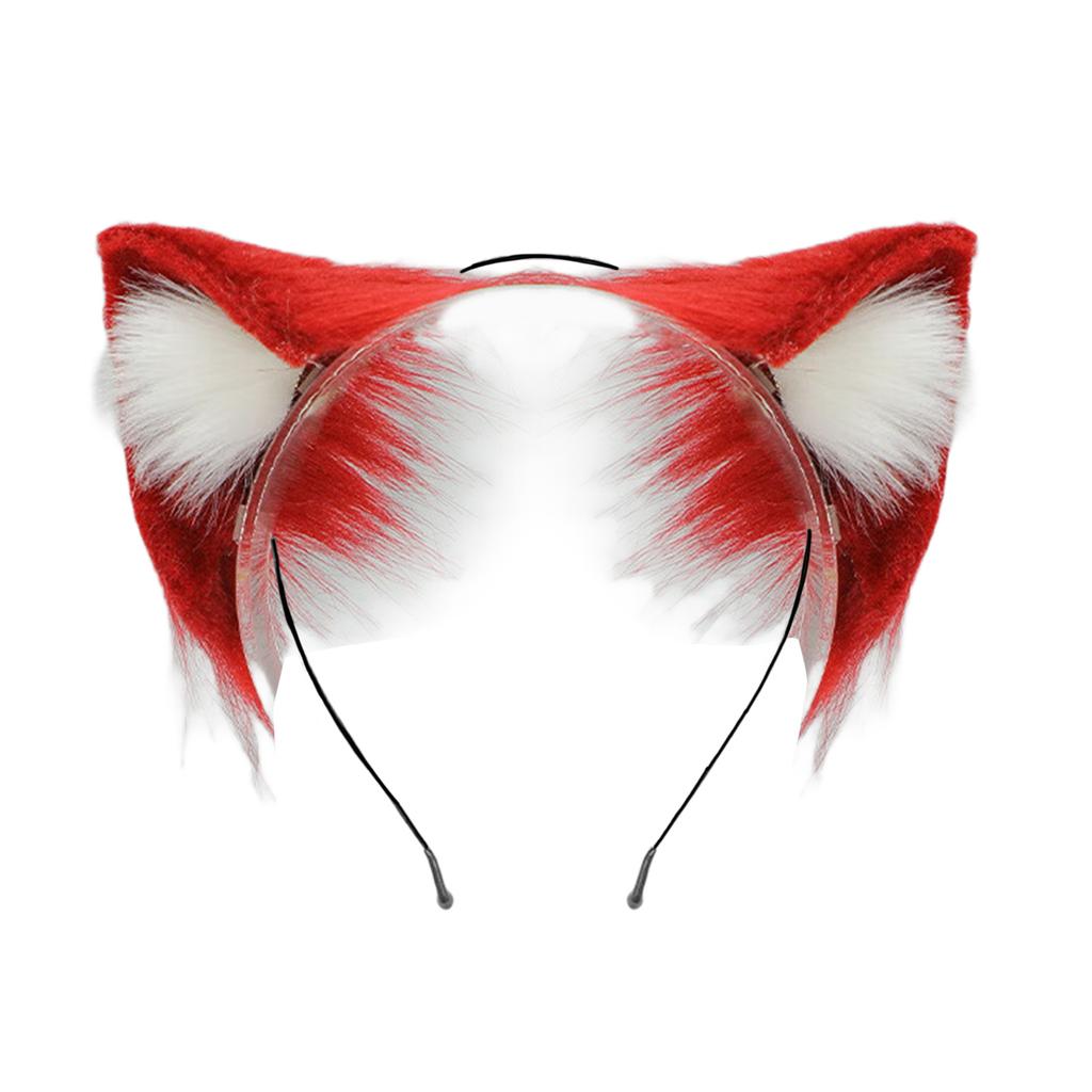 Adjustable Soft Plush Cats Ear Hairband Bendable Anime Ear Hairhoop For Roleplay Event Halloween Carnivals Celebration