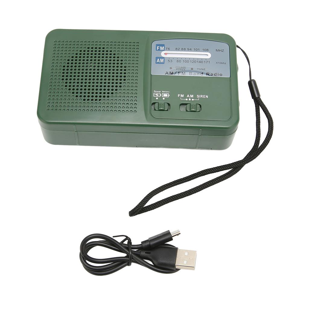Solar Hand Crank Radio Multifunction Portable Rechargeable Emergency Radio with LED Flashlight for Camping Outdoor
