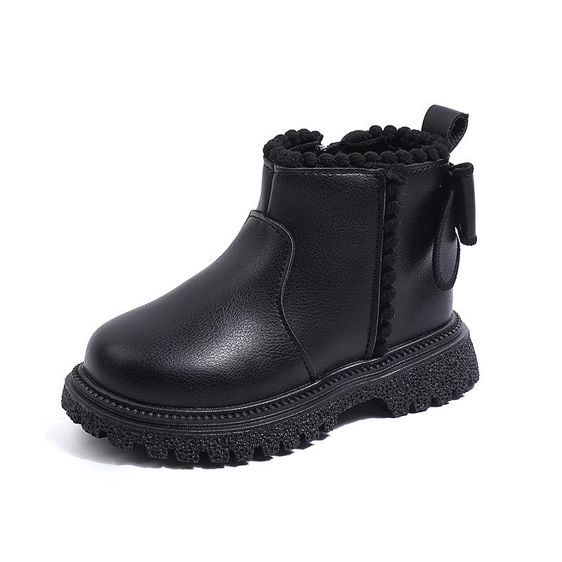 Girls' Autumn Leather Martin Boots – Stylish, Versatile Short Boots for Toddlers