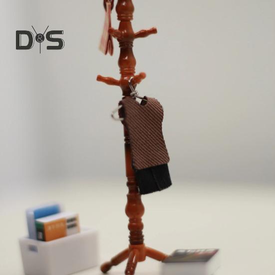 1:12 1:Miniatur-Puppenhauszubehör im Maßstab 6, Miniatur-Hut- und Garderobenständer, Bücher-Kleiderbügel-Set, kleine Sachen für das Puppenhaus-Schlafzimmer