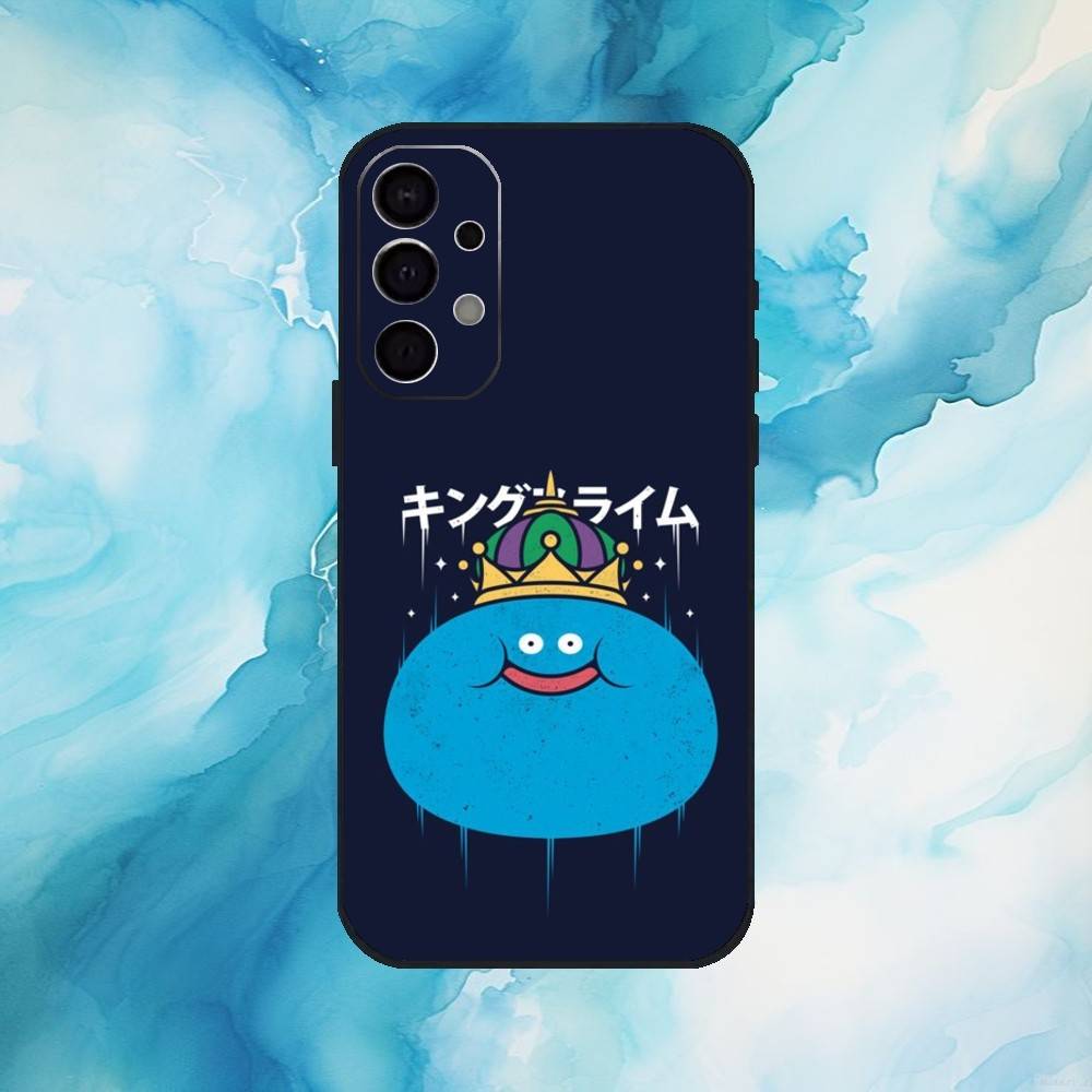D-Dragon Q-Quest Slime Phone Case For Samsung S25,S24,S21,S22,S23,S30,Ultra,S20,Plus,Fe,Lite,Note,10,9,5G Black Cover