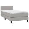 Maison Exclusive - Sommier à lattes de lit avec matelas et LED Gris clair 90x190cm