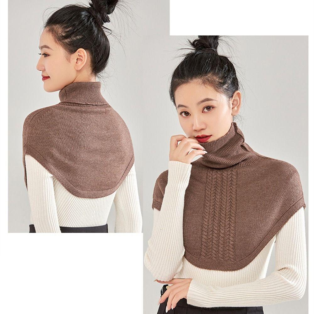 Winter Warm Fake Collar Soft Knitted Cover Head Neck Fashion Guard Collar  for Women Girls