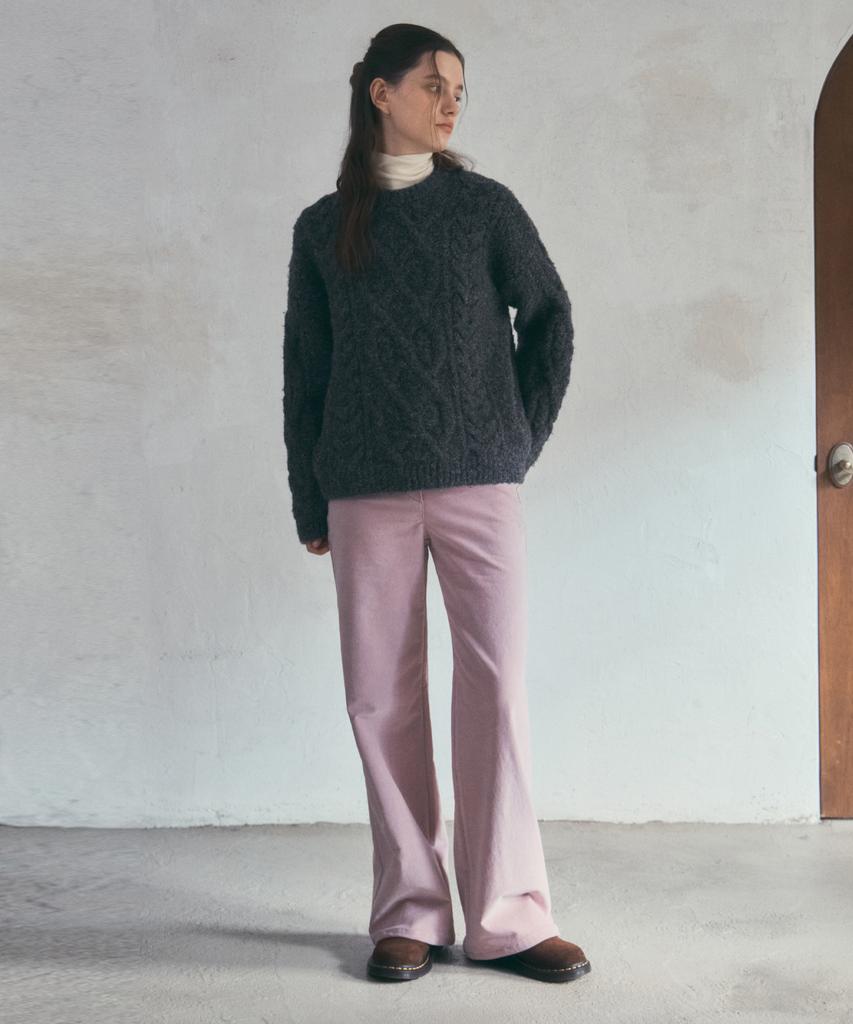 Aueonoseuteljia Twin Flap Corduroy Pants_Vintage Pink(O25-Pt15)