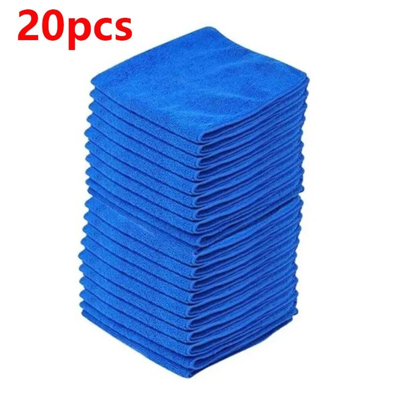 5/10/20PCS 30*30cm Car Cleaning Towels Polishing Duster Car Drying Cloth Microfiber Thin Water Suction Rags Home Clean Tools