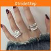 Chic And Fashionable Irregular Textured Ring For Women With Striking Geometric Shape In Copper