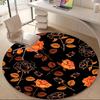 1pc Floral Roses Office Round Area Rug, Under Office Chairs Bedroom Living Room Home Decor, Room Deco
