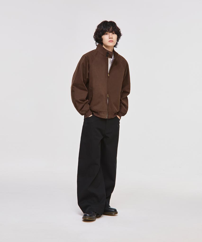 Signature Cotton Crop Harrington Jacket [Brown]