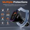 90W USB Car Charger 3 Ports Dual PD30W QC3.0 Super Fast Charging Power Adapter Universal Car Phone Charger For iPhone 17 16 Pro