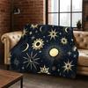 Divinationssymbol Sonne Mond Tarot Magie Flanelldecke Weiche Warme Überwurfdecke für Schlafzimmer Wohnzimmer Bett Reisen Camping Picknick