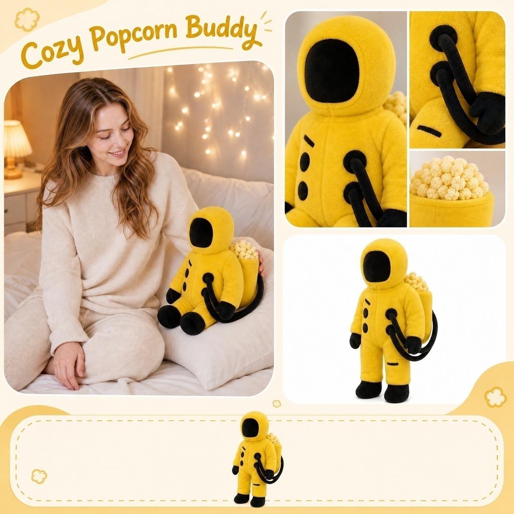30cm Plush Figure Toy Soft Stuffed Doll Character Design with Backpack Detail for Collectors and Display