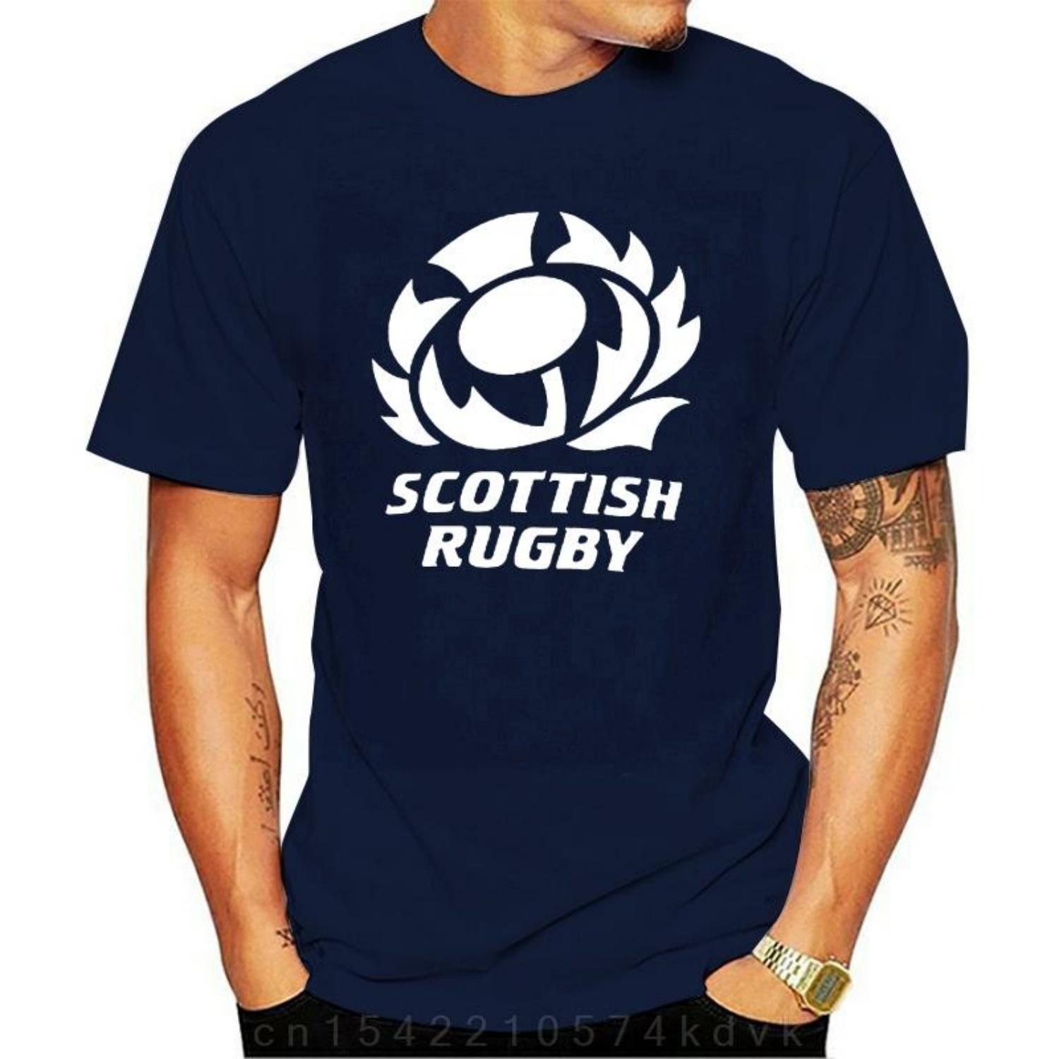 Men T Shirt New Fashion Scotland Rugby  Tee Shirt T-shirt Novelty Tshirt Women S чёрный