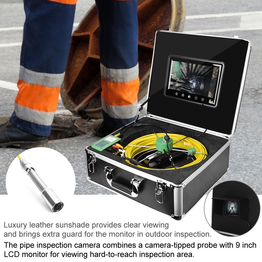 9 inch 1000 TVL Pipe Inspection Video Camera Underwater Drain Pipe Inspection