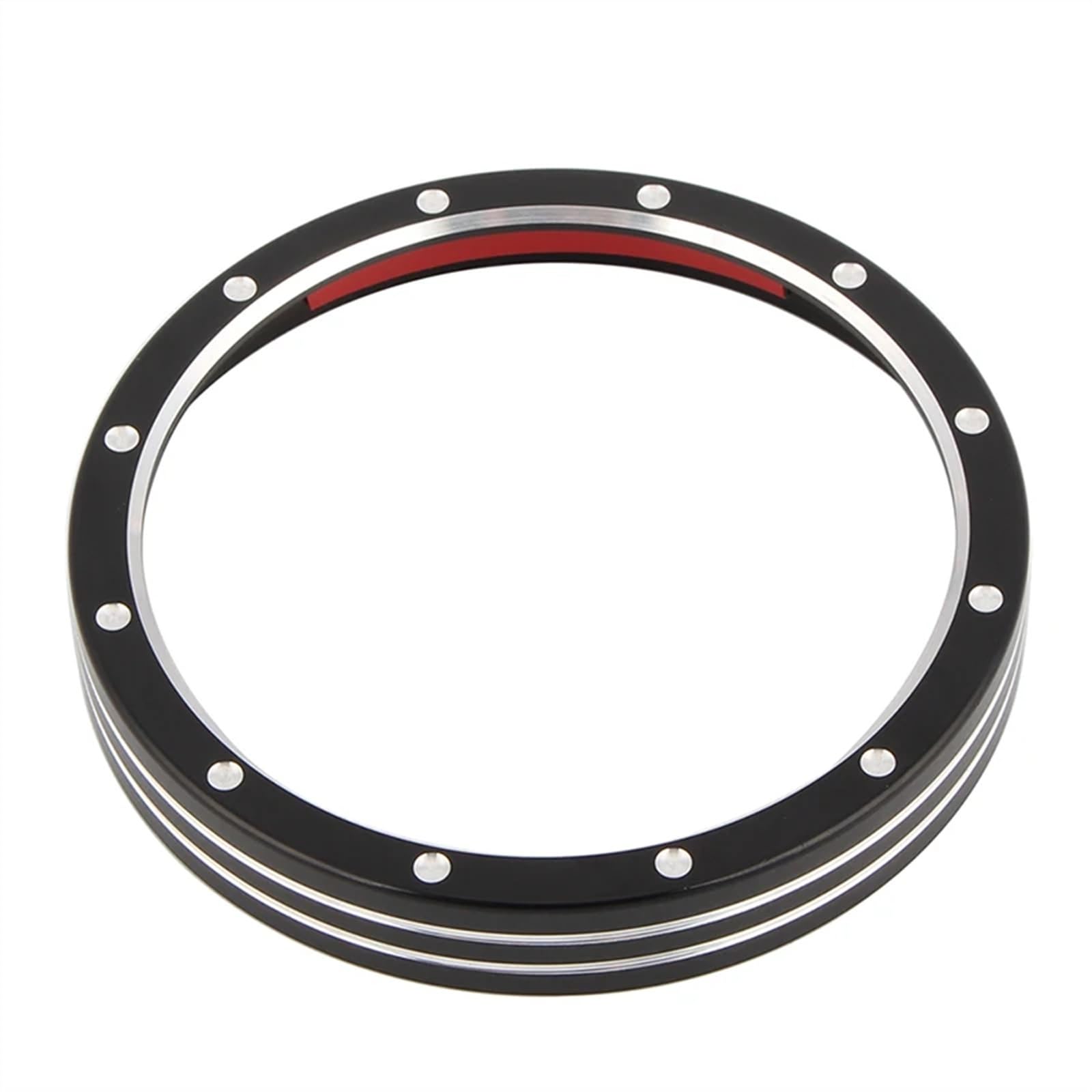 Black/Chrome Motorcycle Speedometer Trim Bezel Trim Ring Aluminum Compatible with One size