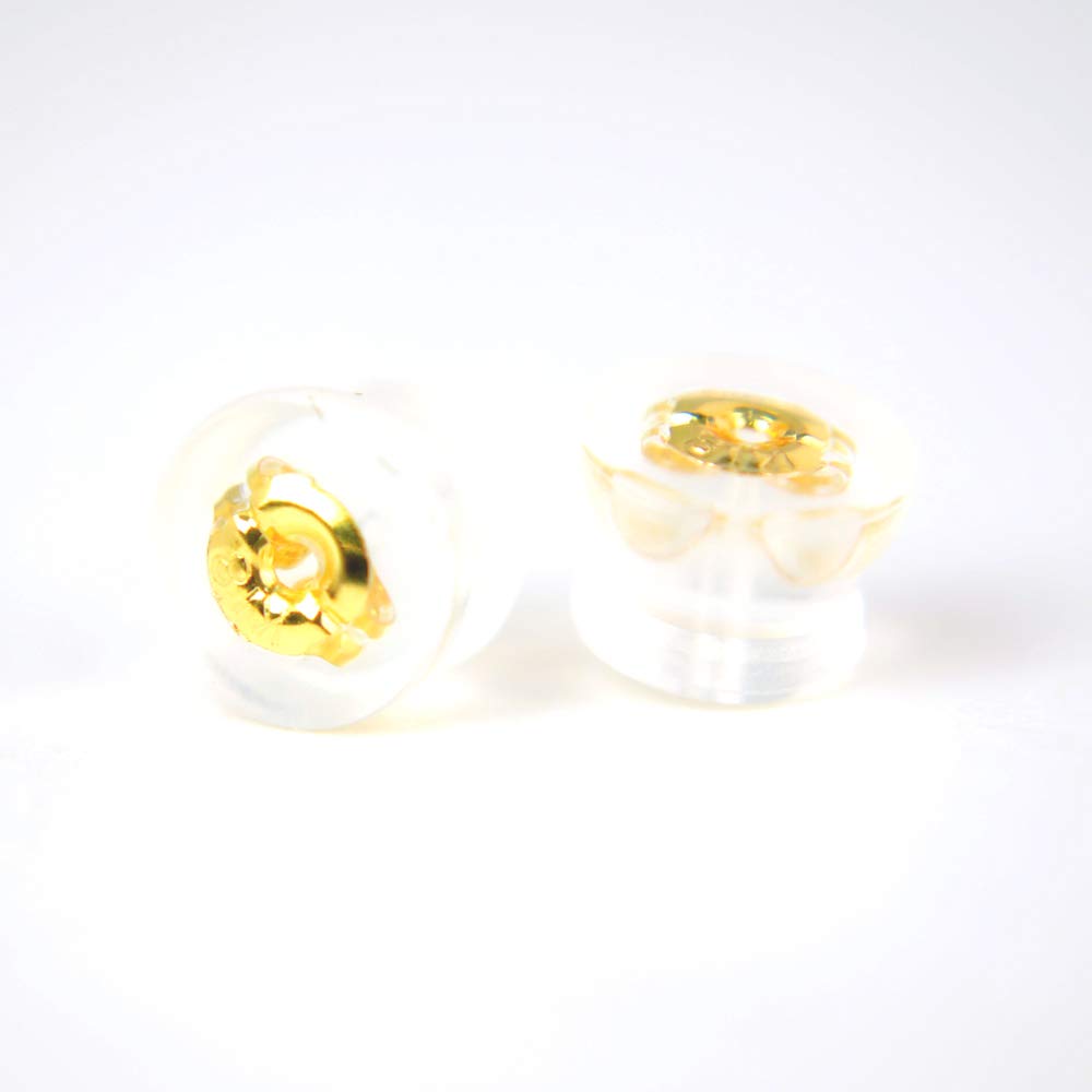 K18 Yellow Gold Round Ball Earrings 2mm Ball Earrings 18K K18 1 Pair for Both Ears Made in Japan Nickel Free yokomountain (Fitted Back)