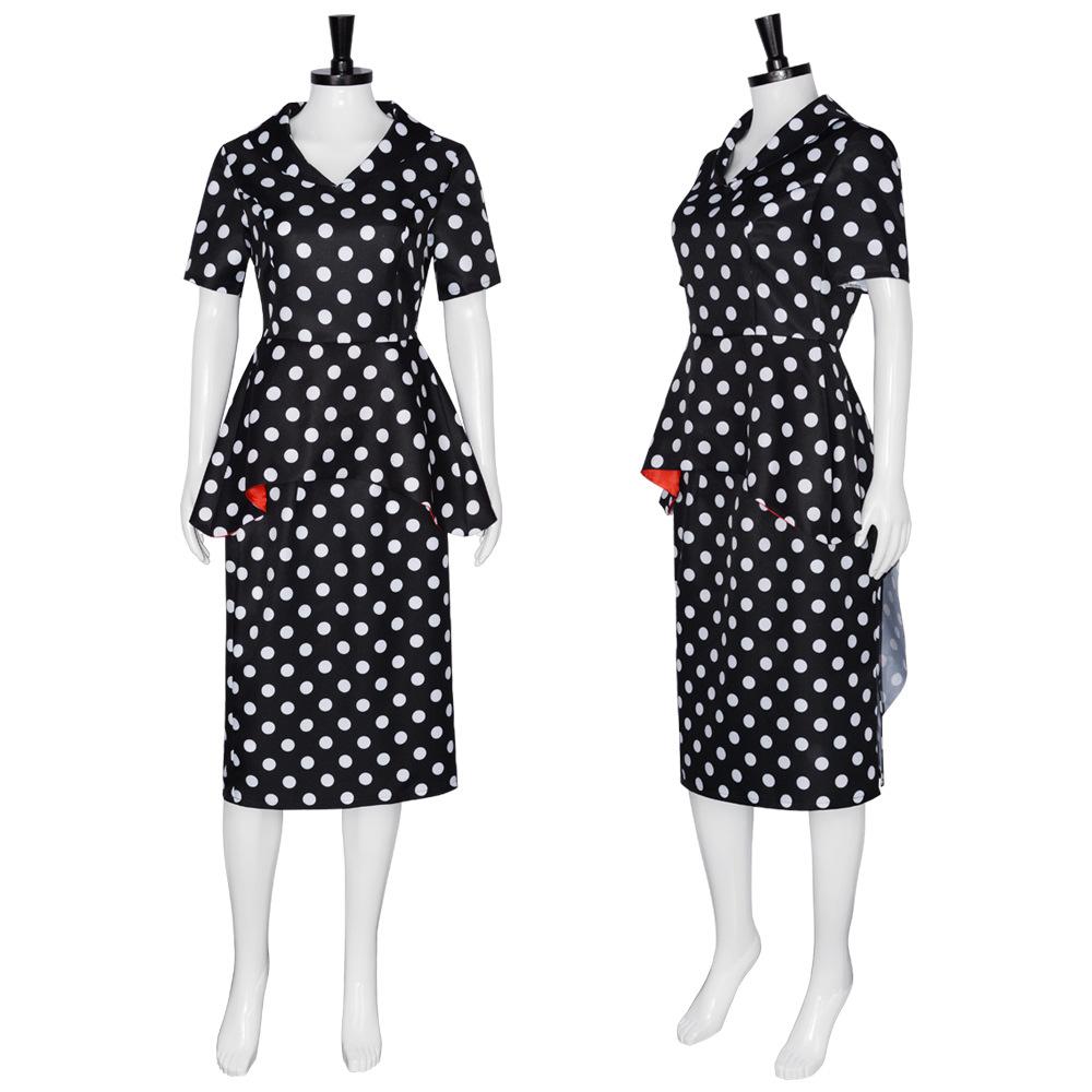 Movie Ghost Mom COS Costume Coraline's Mother Dress Straight Hair