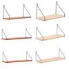 Floating Shelves Wall Mounted Wood Hanging Display Storage Beige S