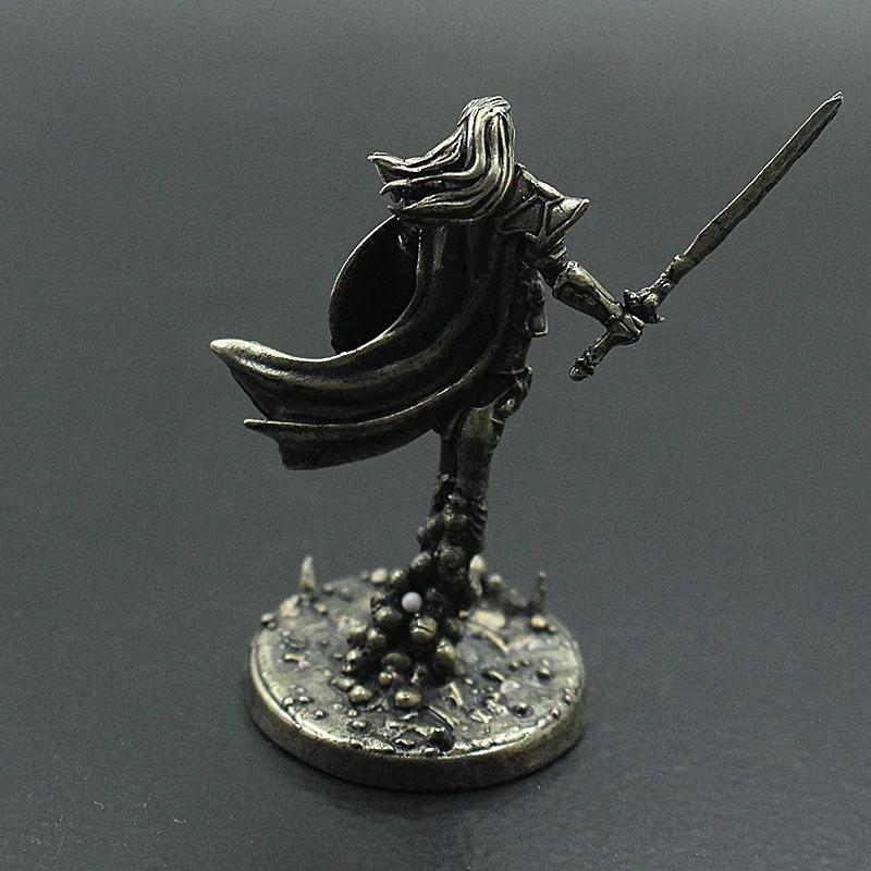 Vintage White Bronze Demon Race Soldier Statue Desktop Board Game Soldier Model Toys Desk Mini Decorative Ornament Crafts Gifts