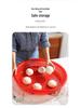 Festive Red Round Plastic Drying Sieve for Household Use
