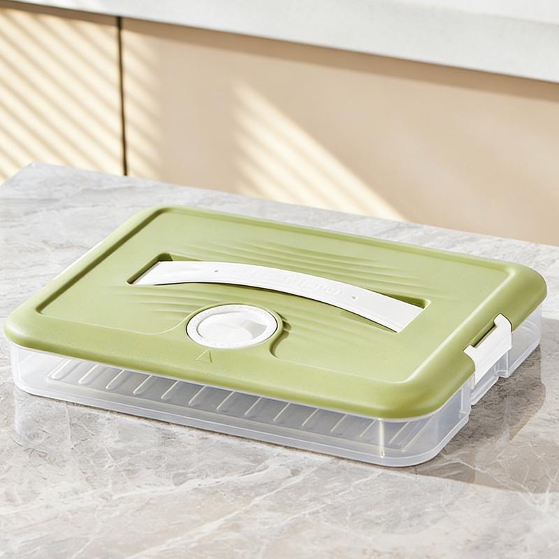 

Home Multi-Layer Dumpling Box, Frozen Dumpling Special Kitchen Refrigerator Storage Box, Fresh-Keeping Box With Timer Function