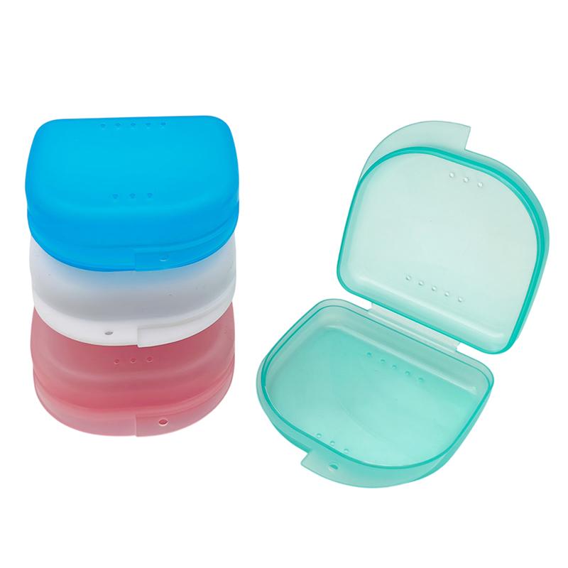 1Pcs Colorful Dental Braces Retainer Case Denture Tray Box Vent Holes Mouth Guard Aligner Braces Denture Box