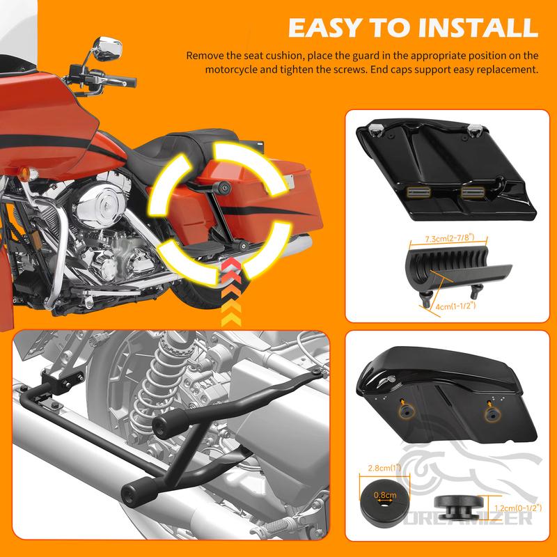 Motorcycle Hnadlebar Rear Performance Bagger Saddlebag Guard Crash Bar for Harley Street Road Glide Touring 14-24