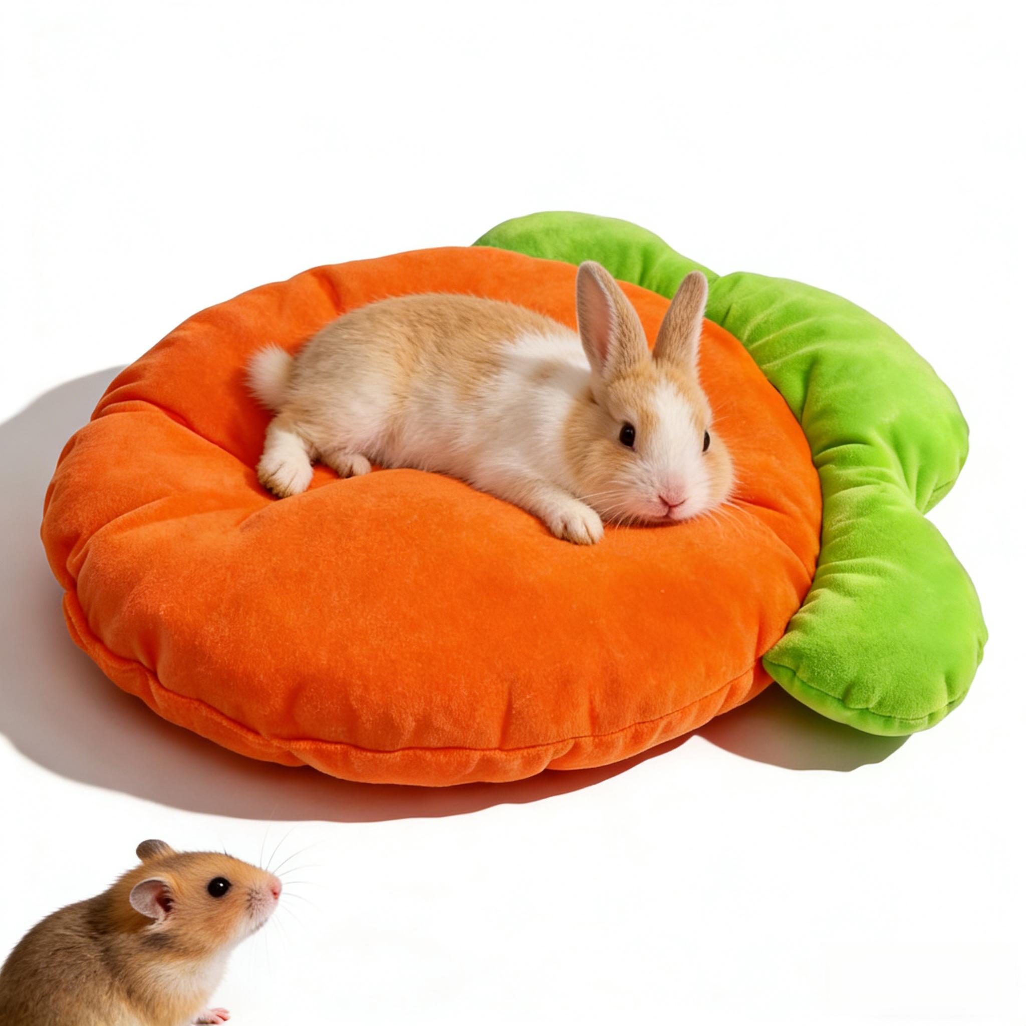 

Carrot-shaped Small Bed – Guinea Pig Sofa/Cage Mat, Warm and Comfortable Bedding,Suitable for Rabbits,Guinea Pigs,and Other Pets Other оранжевый
