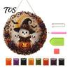 Halloween Diamond Painting Kits Ghost/Owl Art Hanging Ornament Kit, Craft for Adults Suncatcher, DIY Pendant Window Decor Ornaments