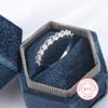 New Arrival Fashion Luxury S925 Silver Plated Zircon Eternity Band Wedding Ring for Women Party Christmas Gift Jewelry