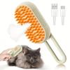 Dog Hair Brush & Cat Hair Brush  Electric Pet Cleaning Brush with Steam Spray, Function for Effective Anti-Flying Fur Grooming