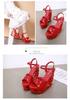 Europäische & Amerikanische High Heel Lackleder Römische Keilsandalen