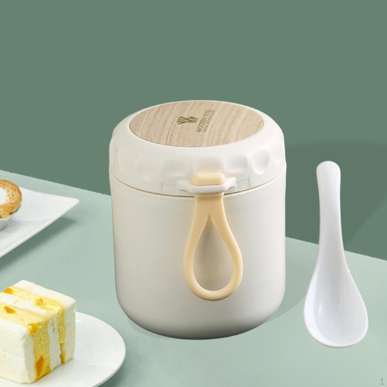 

400ml Food Jar with Lid for Adults And Kids, Leakproof Container Outdoor School Use белый