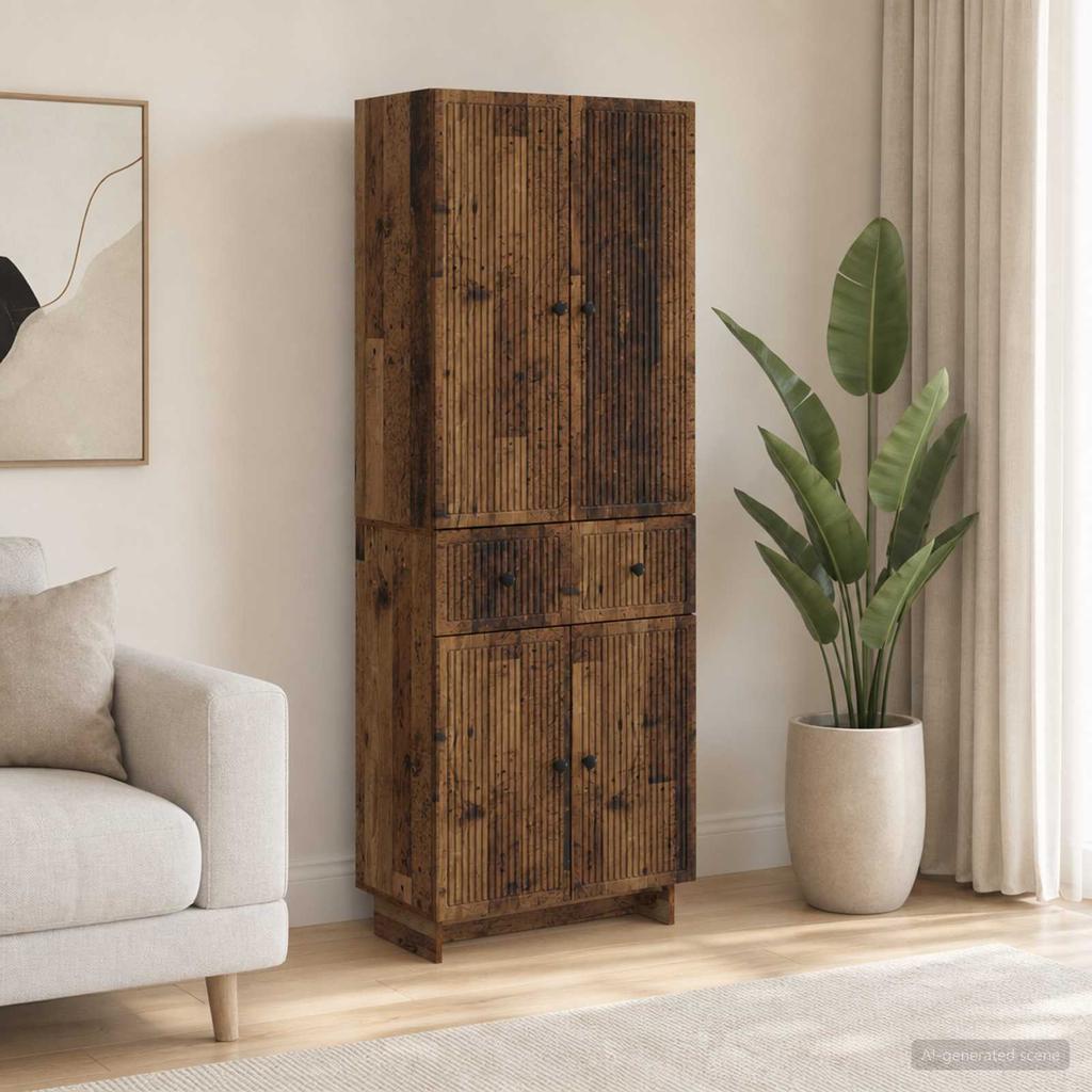 Cabinet Set 2 pcs 66 x 34.5 x 90 cm engineered wood
