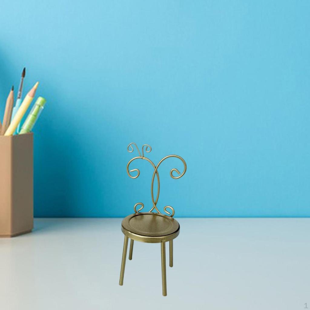 Dollhouse Chair Accessory 1:12 Scale Decoration DIY Ornament Furniture Miniature