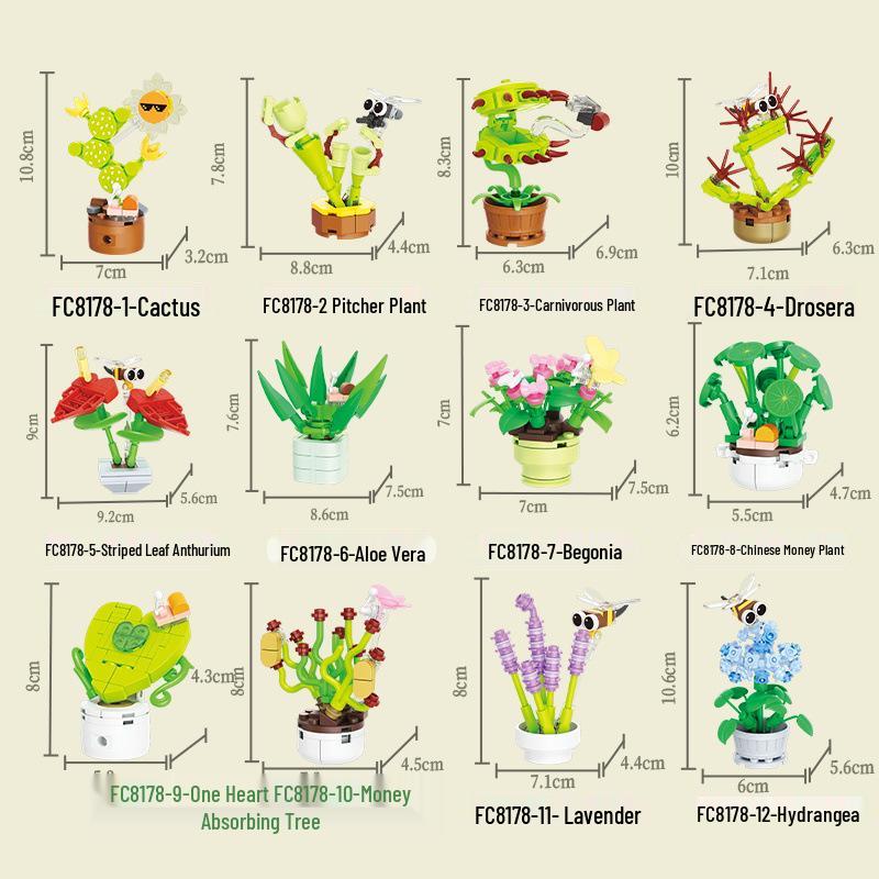 Fang Cheng Educational Building Blocks Plum Blossom Model Toy for Kids