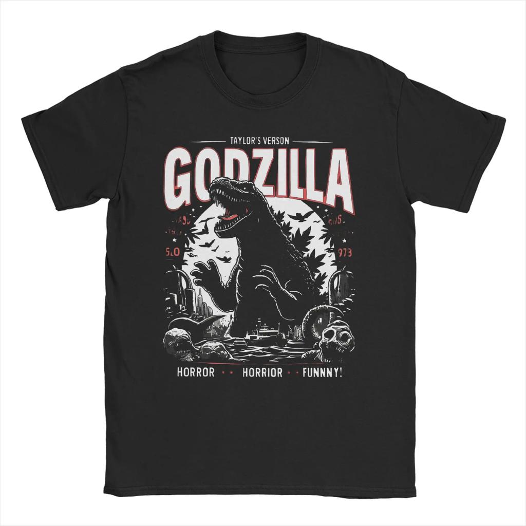 Minus One Vintage King Of Monsters T Shirt for Unisex Cotton TShirt Crewneck Godzilla Tees Short Sleeve Clothes Graphic Printed