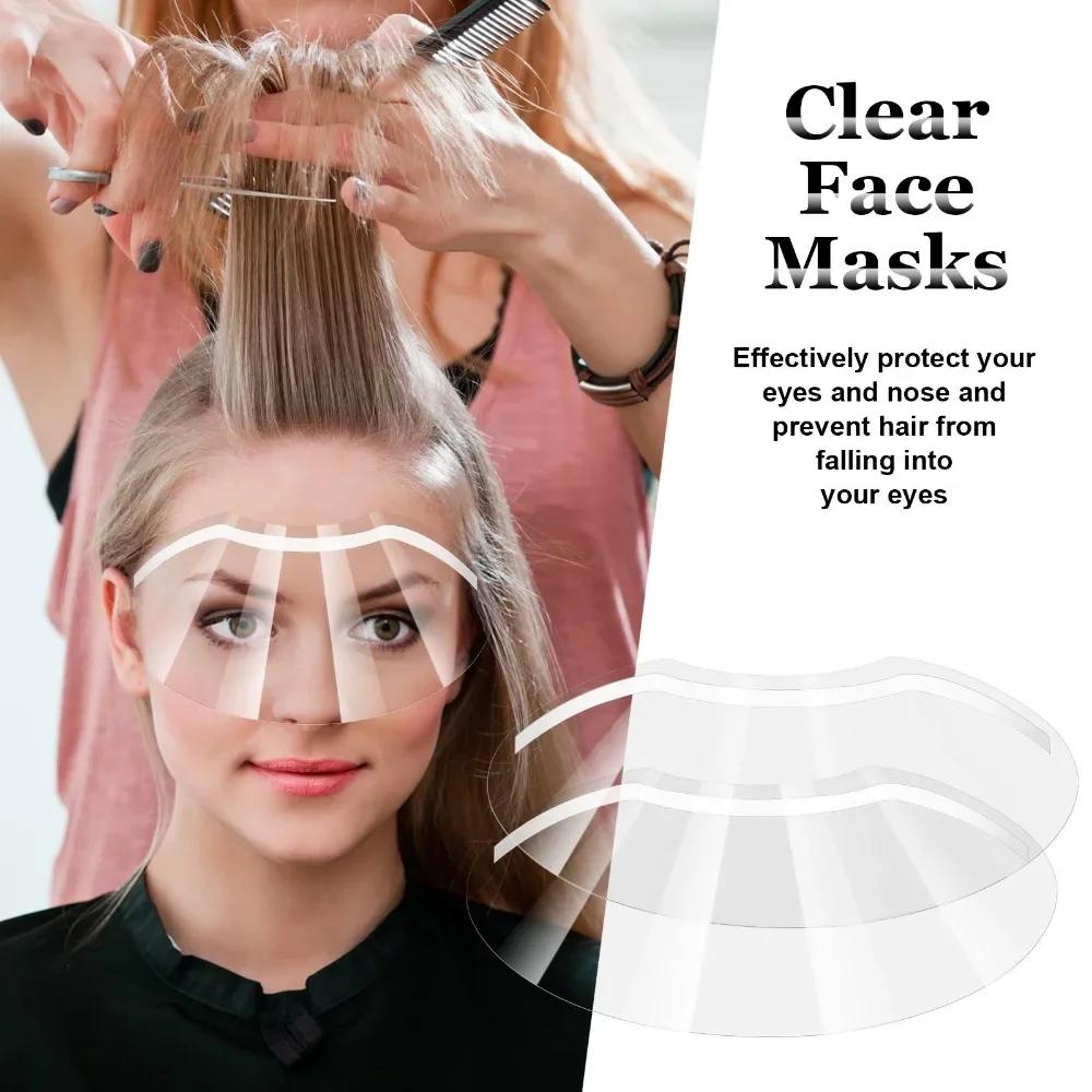 25/50 Stück Einweg-Gesichtsschilder M-Form Make-up Duschvisiere Transparent Friseurmasken für Haarspray Friseurwerkzeug Salonbedarf