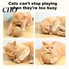 Safe Non-toxic Cat Chewer Faux Sisal Ball Toy, 8CM Large Scratch with Built-in Bell, Sound Bell Interactive Play Bite-Resistant Toy for Relieve Stress