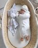 Soft, cuddly cotton bunny blanket - Gray Stars