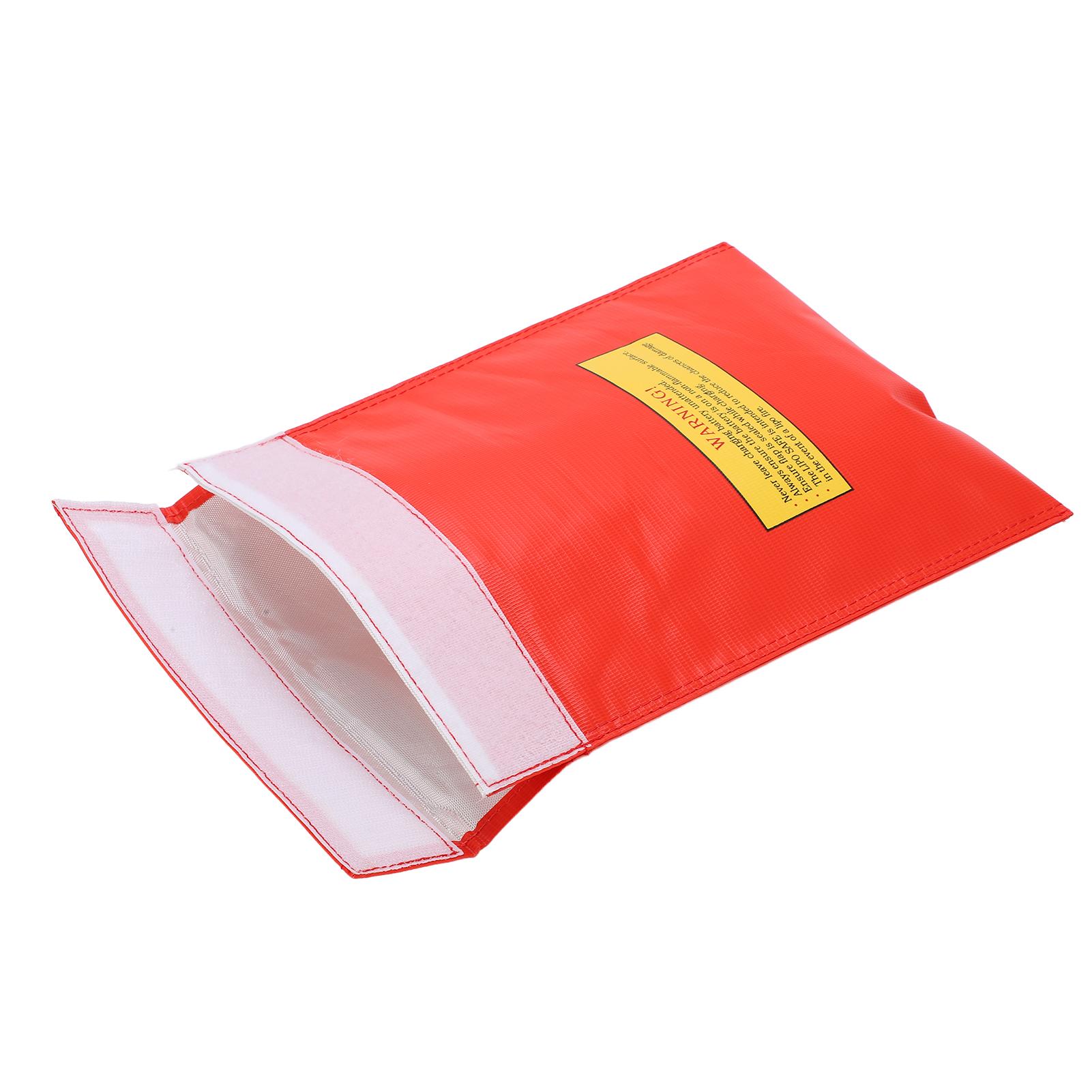 

Lipo Battery Explosion Proof Bag Fireproof Lithium Battery Safe Guard Bag for Safe Charging and StorageRed