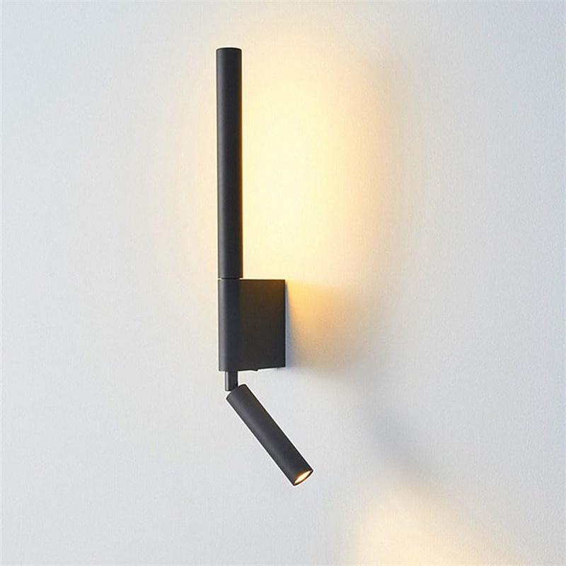 Bedroom Wall Lamp Minimalist Modern Reading Light Homestay Hotel Study Rotating Wall Lamp Adjustable Reading Light With Switch