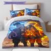 Cartoon Pattern Bedding Quilt Set Quilt Cover Pillowcase Home Decoration Birthday Gift (1 * Duvet Cover + 2 * Pillowcase, Without Core)
