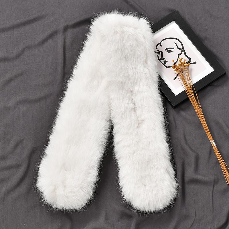 New Rabbit Fur Plush Scarf Women Winter Warm Soft Furry Scarves Casual Female Lady Outdoor Neck Warmer Collar  Retail