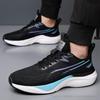 Foreign trade men's shoes spring and summer platform rebound comfortable running shoes youth lace-up color matching breathable sports shoes