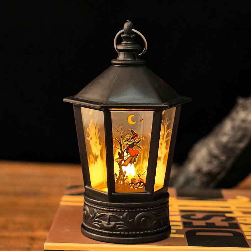 Halloween Portable LED Pumpkin Lantern Candle Lamp for Party Decoration